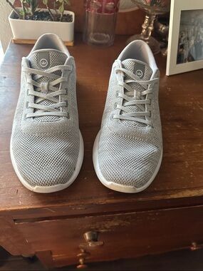 Peter Millar Knit Athletic Sneakers - Light Gray